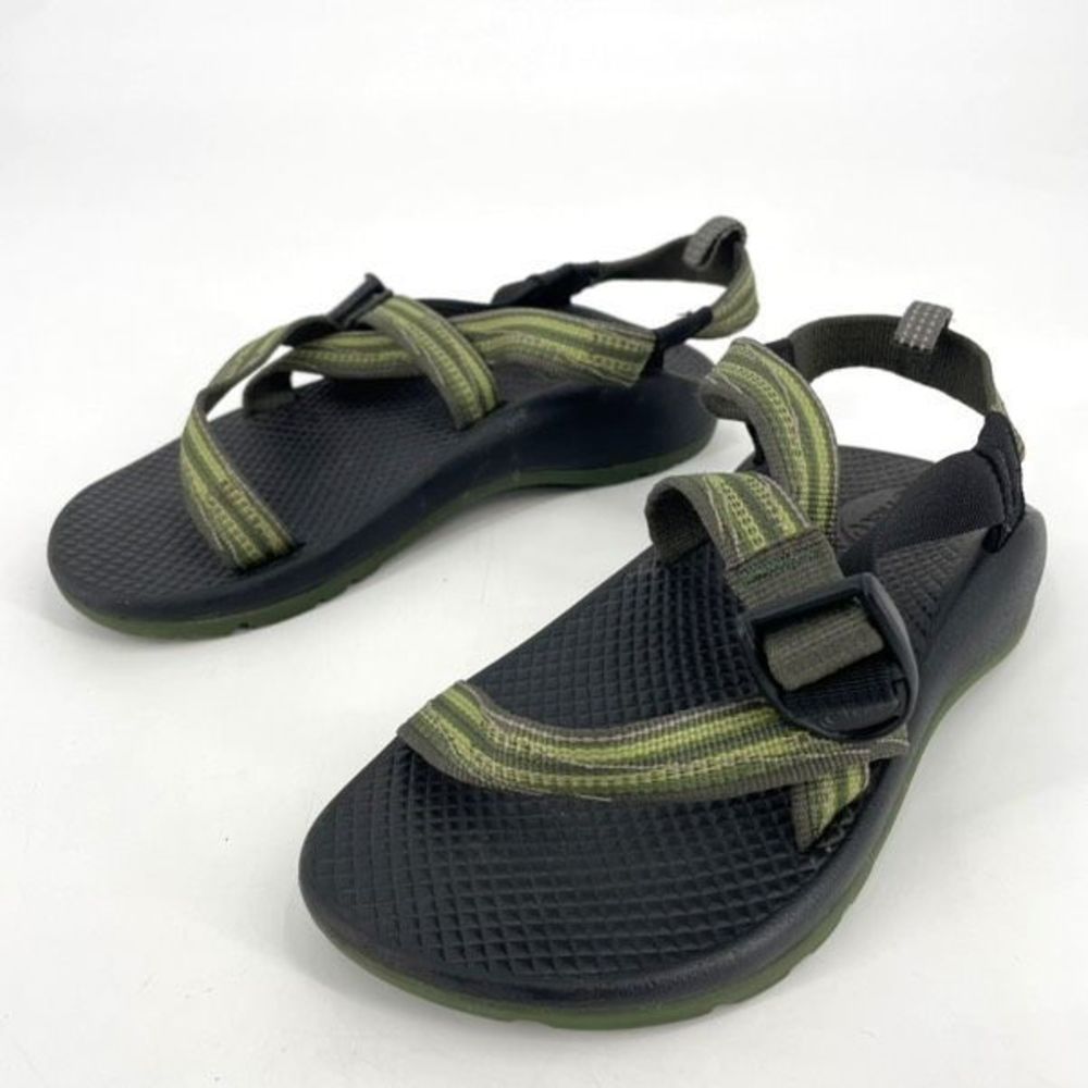Chaco Kids Sandals Olive Green and Black Adjustable Straps